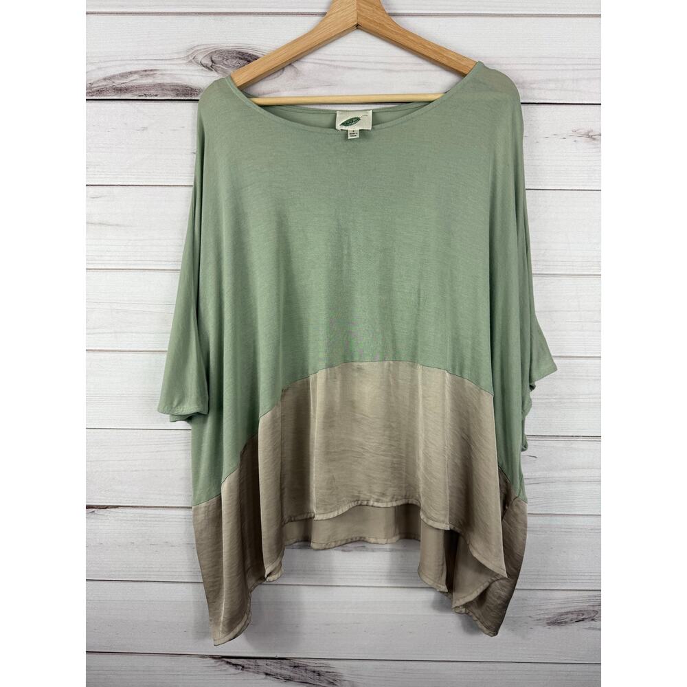 Nurture Two‎ Toned Dolan Sleeve Swing Hi Low Blouse Women's Small